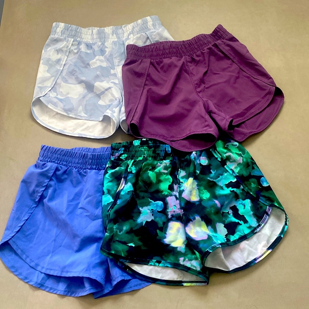 4 pairs All In Motion Girls shorts. Size 7/8